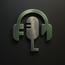 A GIF of the FLM logo featuring a microphone with a stand shaped like an uppercase "L"; the microphone is framed by a pair of headphones where the left ear cup is shaped like an "F" and the right represents the right half of an uppercase "M." Both the microphone and headphones have a metallic finish—grey for the microphone and dark green for the headphones—and feature glossy highlights. The logo is set against a black background with a subtle grey gradient towards the center and top. The animation consists of a bright light reflection sweeping across the metallic surfaces: it appears after one second, moving from the bottom right to the top left, followed by a two-second pause, a sweep in the opposite direction, and another two-second pause before the loop repeats. A GIF of the FLM logo featuring a microphone with a stand shaped like an uppercase "L"; the microphone is framed by a pair of headphones where the left ear cup is shaped like an "F" and the right represents the right half of an uppercase "M." Both the microphone and headphones have a metallic finish—grey for the microphone and dark green for the headphones—and feature glossy highlights. The logo is set against a black background with a subtle grey gradient towards the center and top. The animation consists of a bright light reflection sweeping across the metallic surfaces: it appears after one second, moving from the bottom right to the top left, followed by a two-second pause, a sweep in the opposite direction, and another two-second pause before the loop repeats.